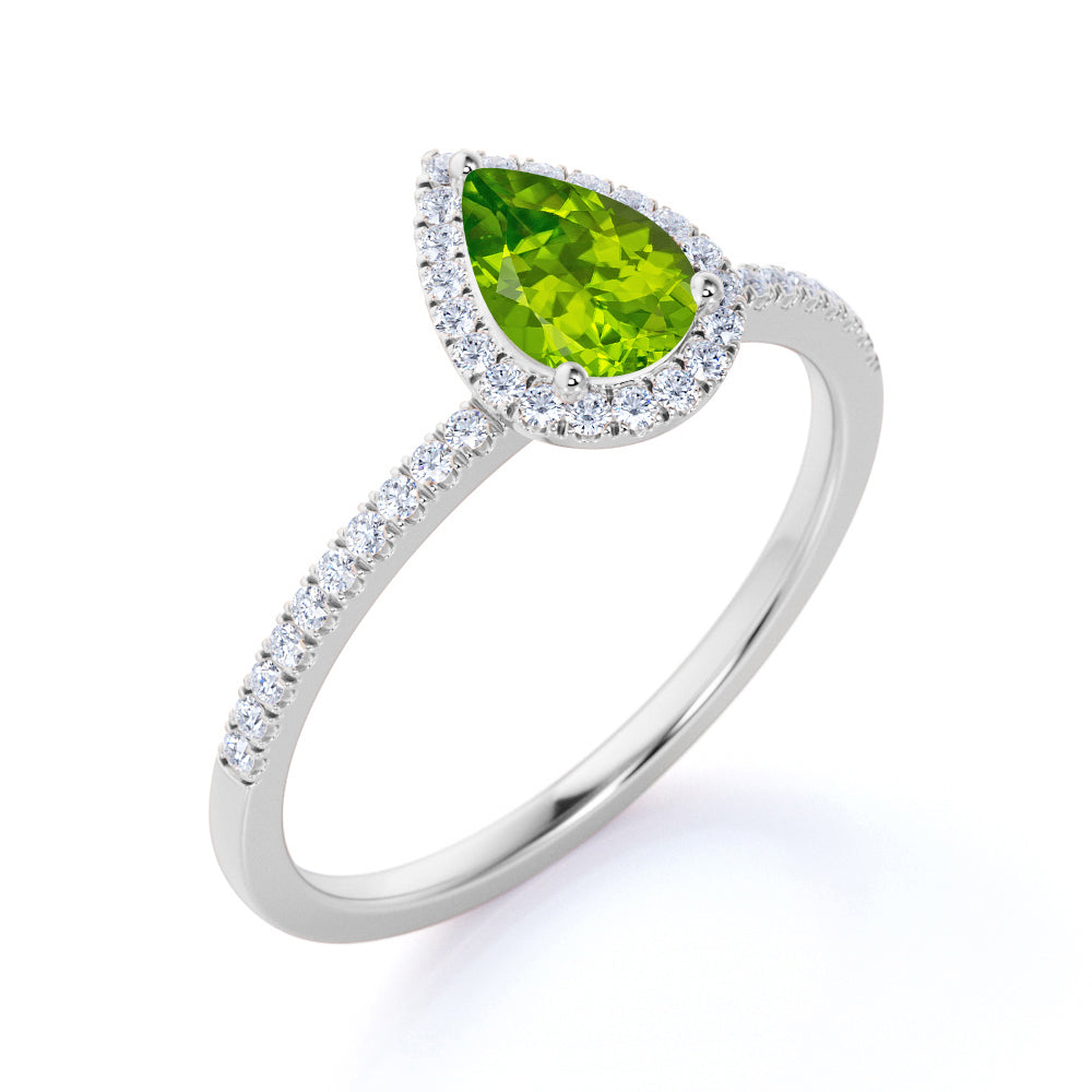 Pallasite peridot engagement ring store